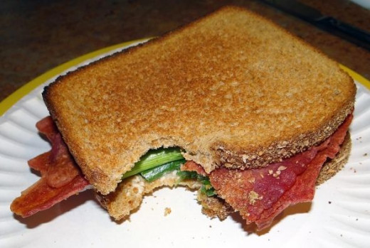 Bacon and Onion B'onion Sandwich