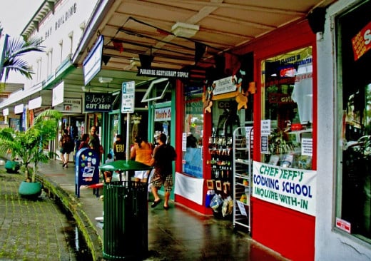 Downtown Hilo bayfront shops