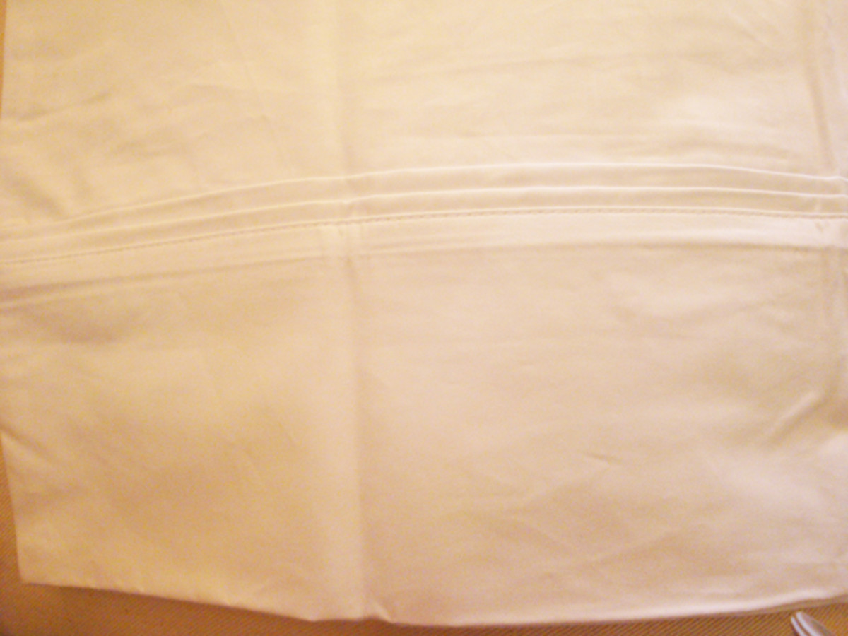 The pillowcase was already hemmed. This saved time and was also the proper length.