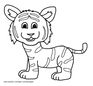 Cartoon tiger coloring pages