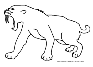 Saber tooth tiger coloring pages