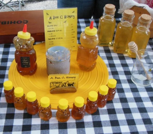 I love looking for the honey vendors. They're some of my favorites! 