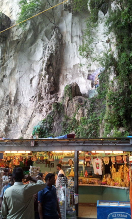 One of the shops at the cave entrance.