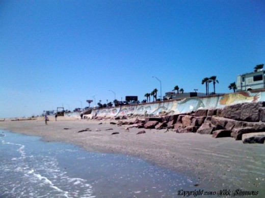A walk along Galveston beach copyright 2010 Vikk Simmons