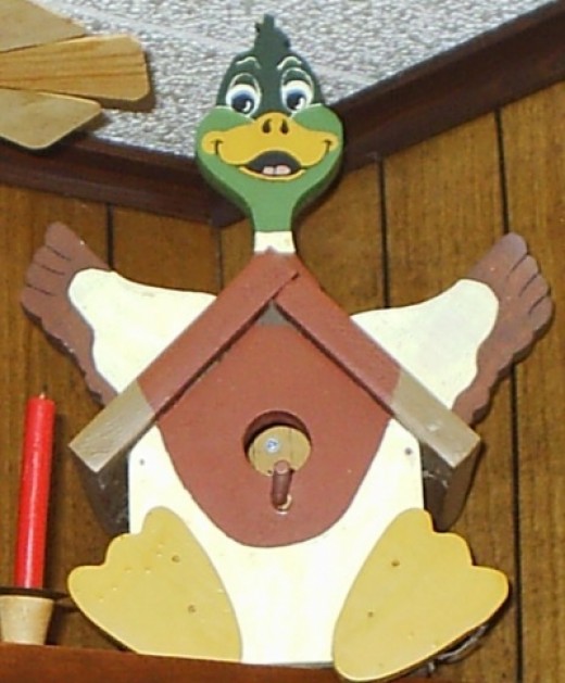 duck wood bird house