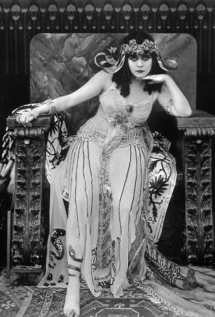 Theda Bara portraying Cleopatra in the 1917 film which was, interestingly enough, partially based on one of H. Rider Haggard's other novels.