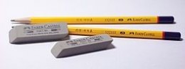 rubber eraser and pencils
