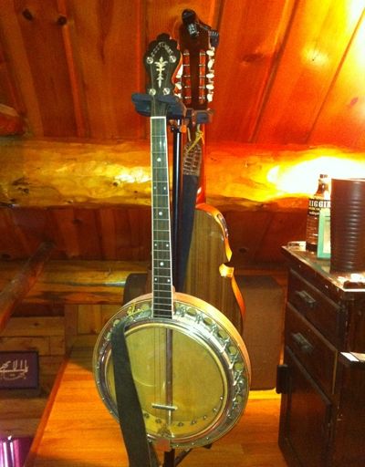 My grandfather's banjo with the "Sunshine Serenaders." Refurbished.