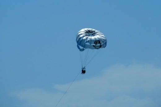 Parasailing is another activity on the island.