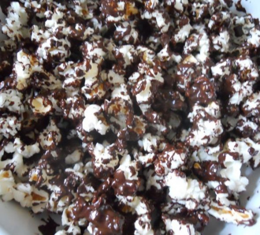 Chocolate Covered Popcorn With Almonds