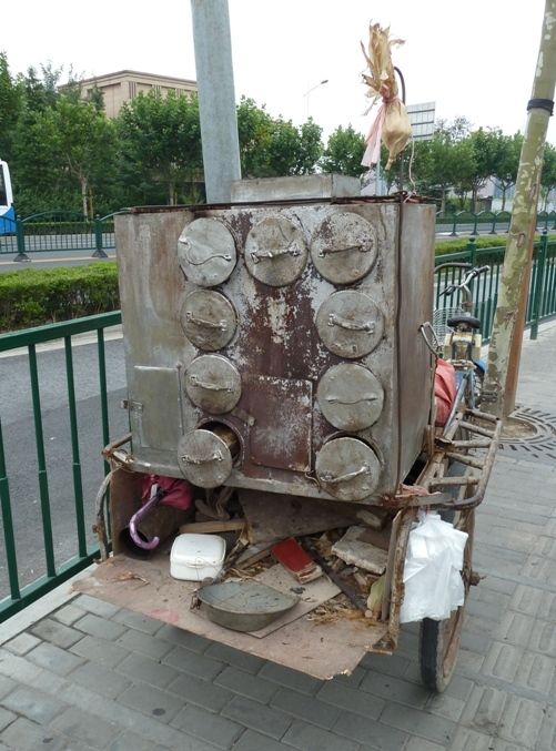 Chinese sweet potato vendors cart