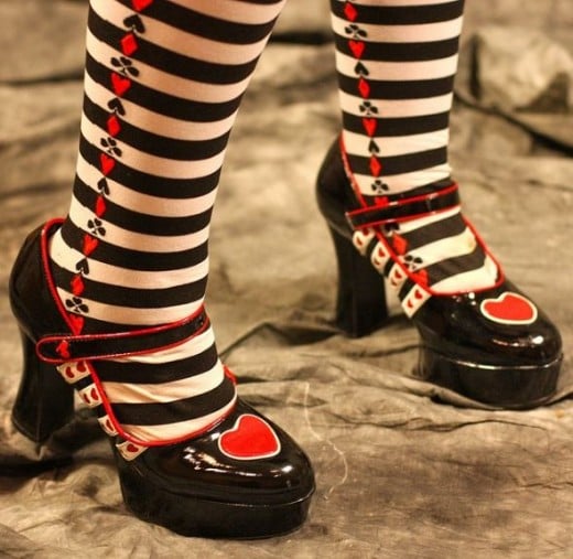 Queen of Hearts Gothic Mary Jane Shoes
