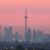 Toronto Skyline at Dusk (using zoom feature from 25 kms away)