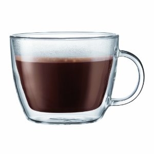 Glass Coffee Mug With Wide Top