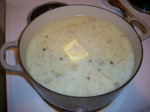Add Butter to the Potato Soup