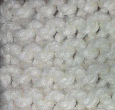 Zoomed in on the Stitches of the Afghan Shown Below