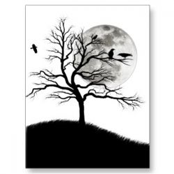 Raven Tree Postcard available at Zazzle.com