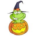 Green Frog Halloween Photo Sculpture available at Zazzle.com