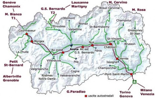 Map of Aosta