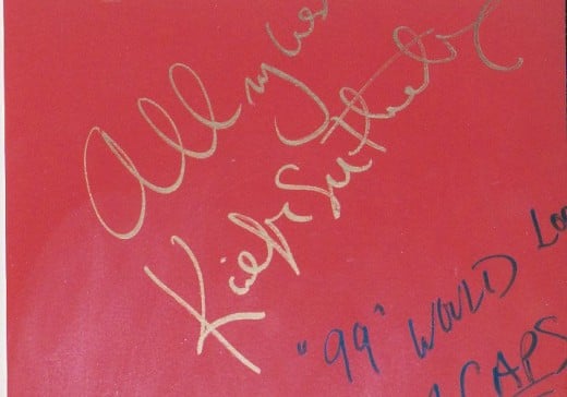 Keifer Sutherland authograph