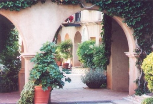 Looking into the patio area.