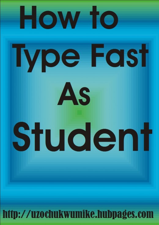 An Illustration on how to type fast as a student. This idea is based on online publication or writing. 