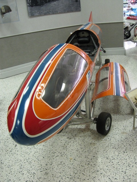 This is a Harley Davidson land speed record holder. It's a bike, the wheels you see are just part of a cart/stand.