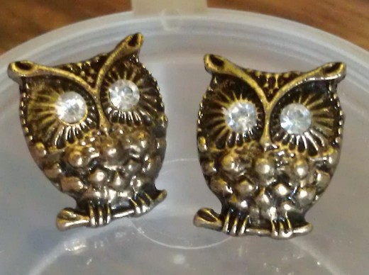 Bronze Owl Earrings