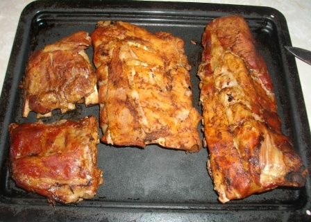 Smoked baby back pork ribs