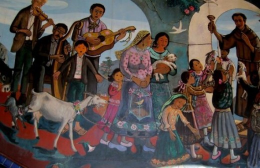 Blessing of the animals mural