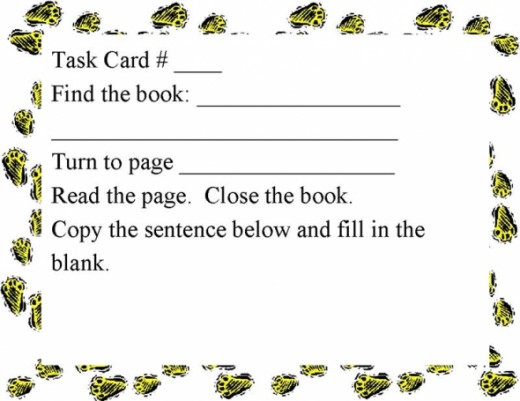 Rabbit Tracks 2nd Grade Note-taking Task Card