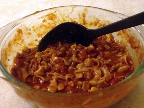 Heat up your leftover chili in the microwave.