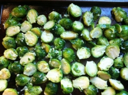 Spread on the baking sheet before roasting