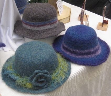 Some of My Hats at the Craft Fair