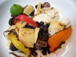 Salad - Grilled Blueberries, Endive, Mushrooms, Gouda