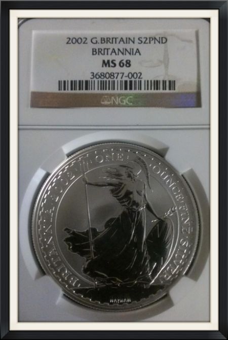 2002 NGC MS68 Silver Britannia