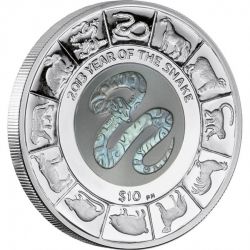 2013 US Virgin Islands Silver Lunar Snake Coin