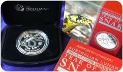 2013 Australia Perth Mint Silver Proof Snake