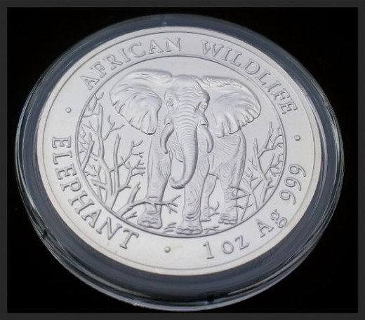 2004 Somalia Silver Elephant Coin