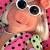 Piggy being glamorous with short hair. Piggy being glamorous with short hair.
