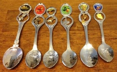 Part of the hanging charm spoons from my collection.