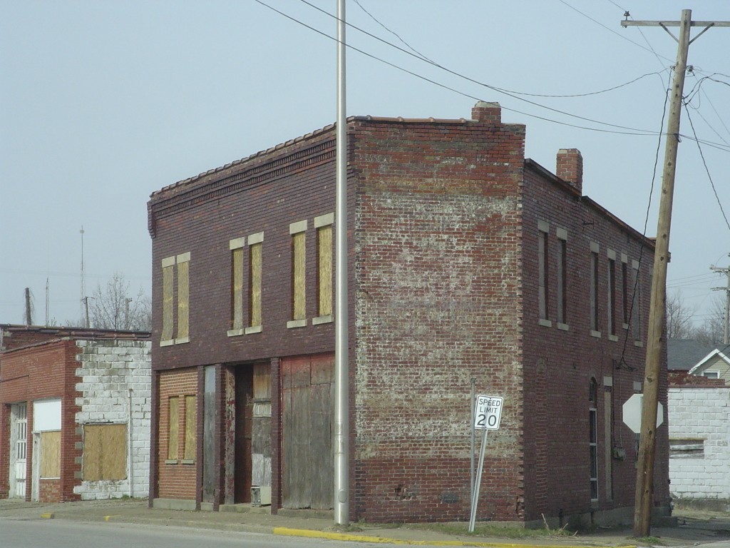 Rundown Town Bicknell, Indiana, U.S.A.