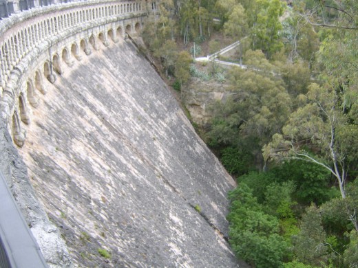 Atop one of the dams which collectively form the Lakes of Malaga
