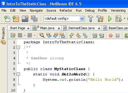 Figure 01 - A simple static class