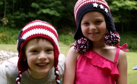 Stars &amp; stripes hats from Micah Makes