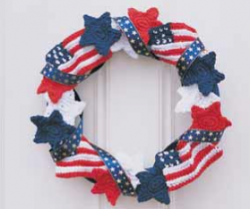 Patriotic Crocheted Wreath