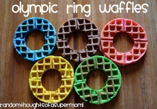Olympic Ring Waffles