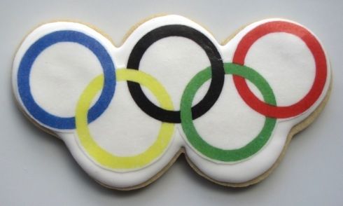 Olympic Rings Wafer Cookie
