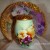 Porcelain Muffineer with Hand Painted Pansies Porcelain Muffineer with Hand Painted Pansies