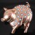 Nettie Rosenstein Sterling with Faux Turquoise Pig Fur Clip Nettie Rosenstein Sterling with Faux Turquoise Pig Fur Clip